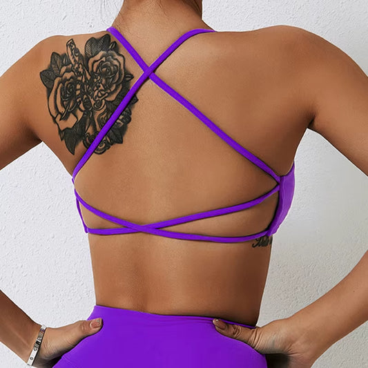 Cross-Back Sports Bra – Breathable & Flexible Fit